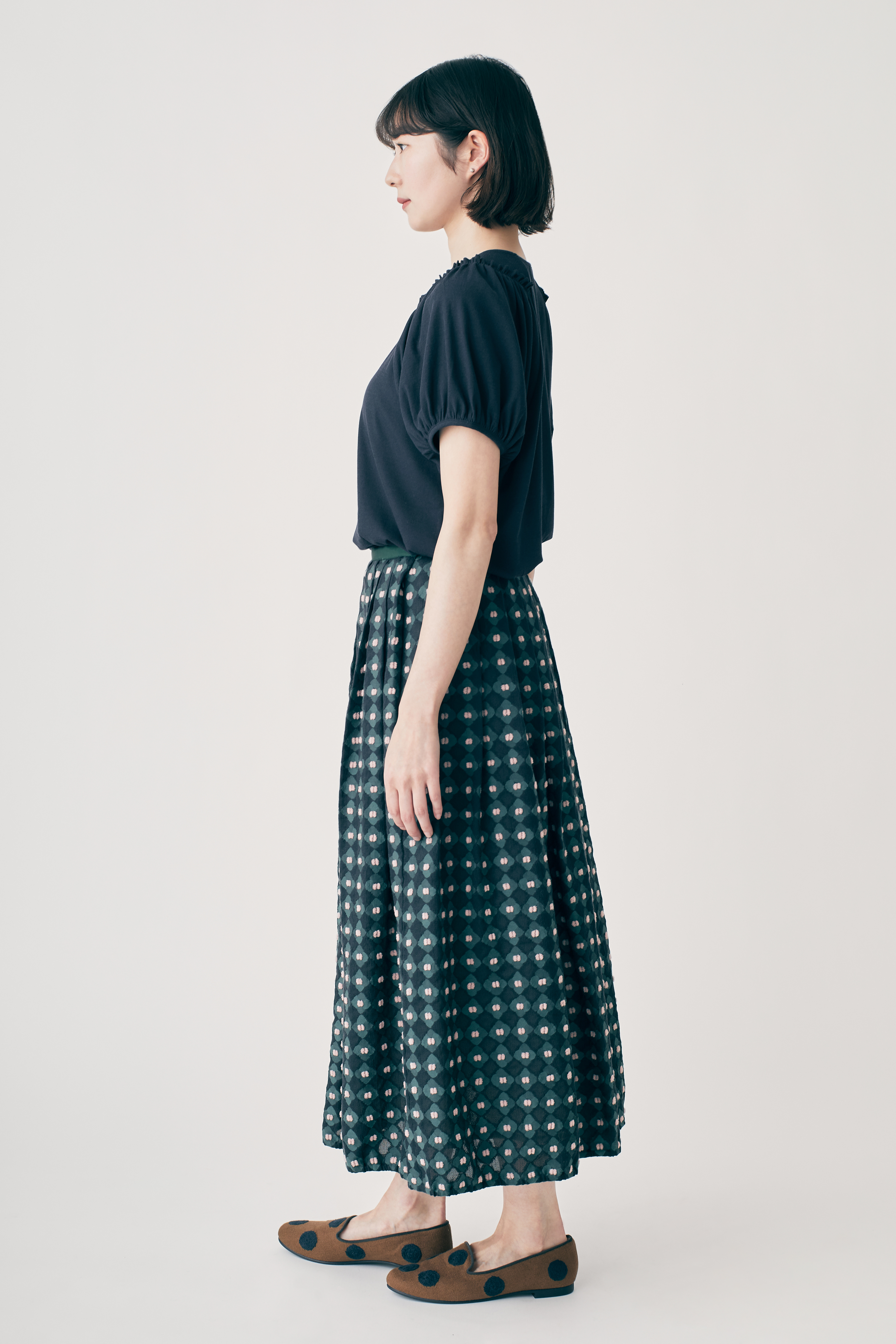 mina perhonen(ミナペルホネン) パフスリーブプルオーバー minä perhonen 