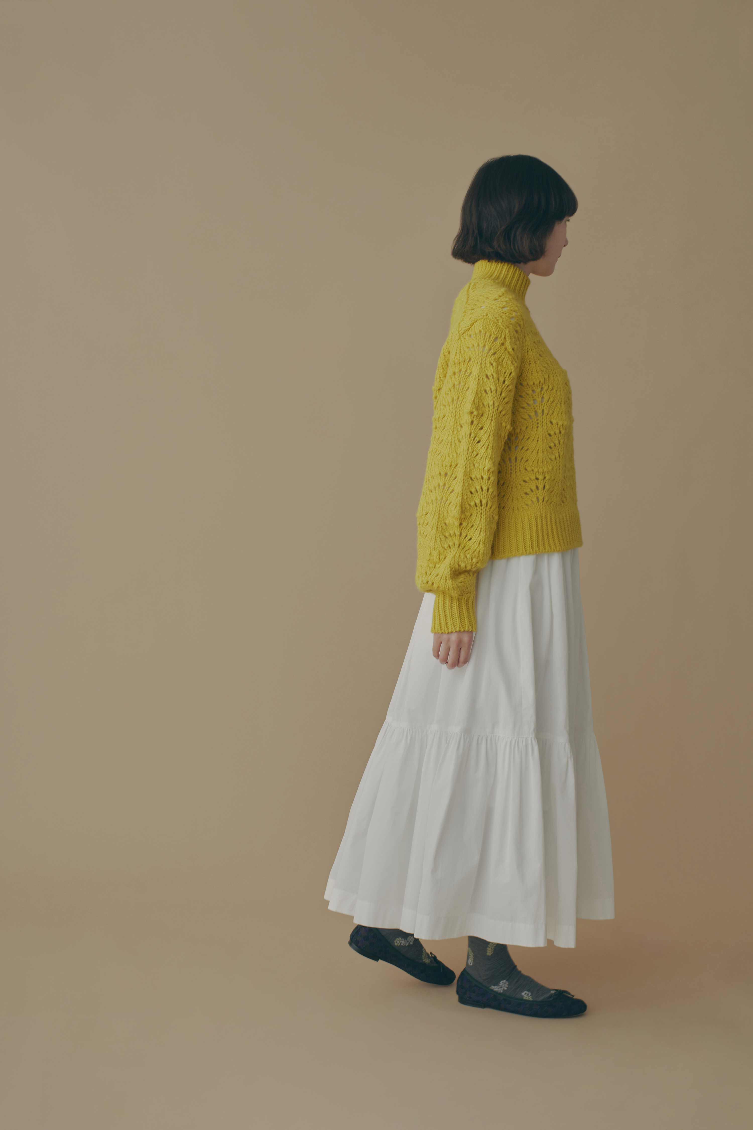 ミナペルホネン paule ティアードスカート　38 kupla ギャザースカート - minä perhonen