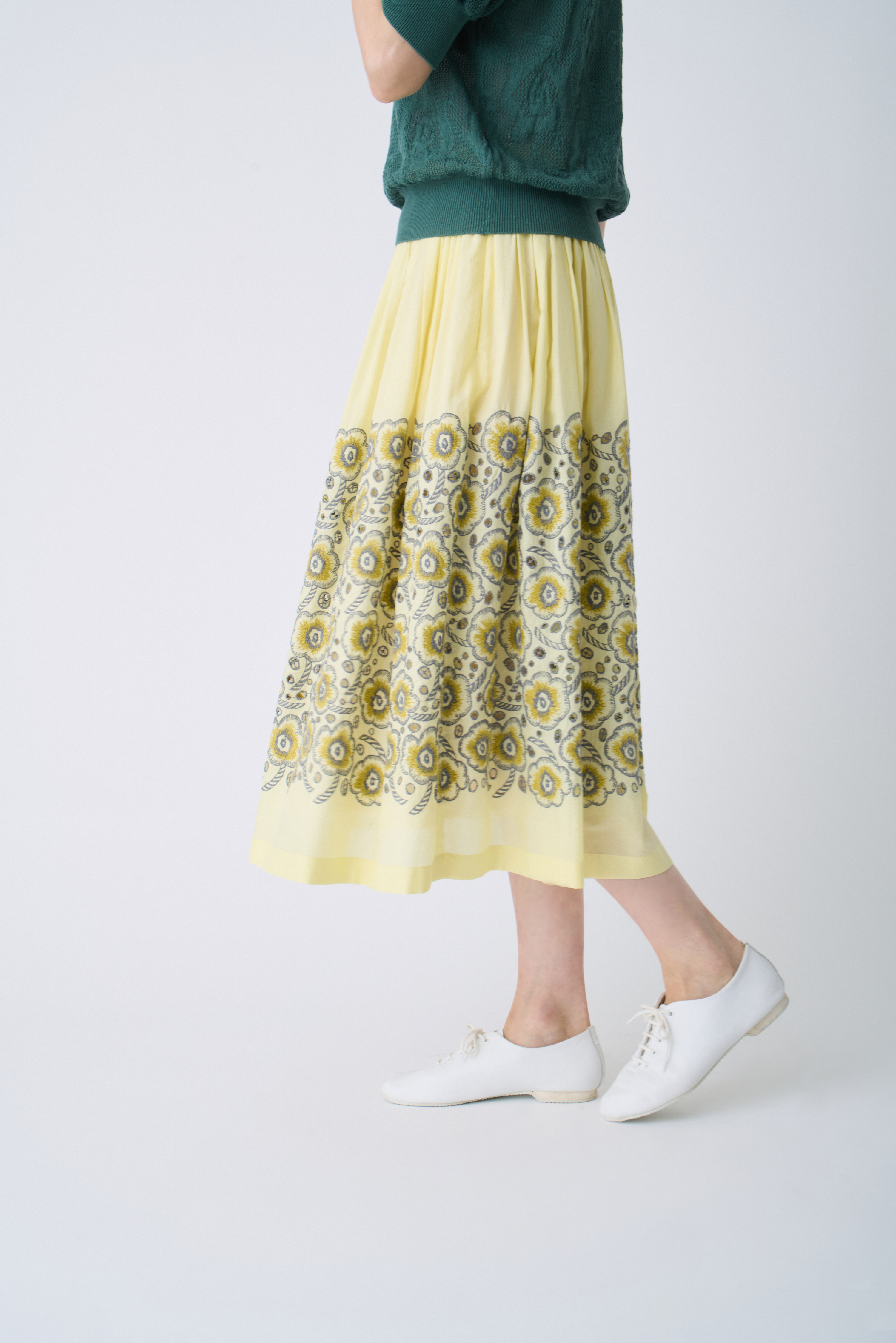 ミナペルホネン　smile flowerスカート smile flower チュールスカート - minä perhonen