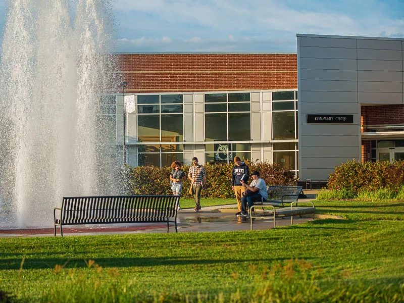 Fountain at Penn State Fayette.