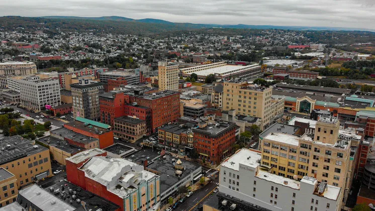 Aerial photo of Scranton