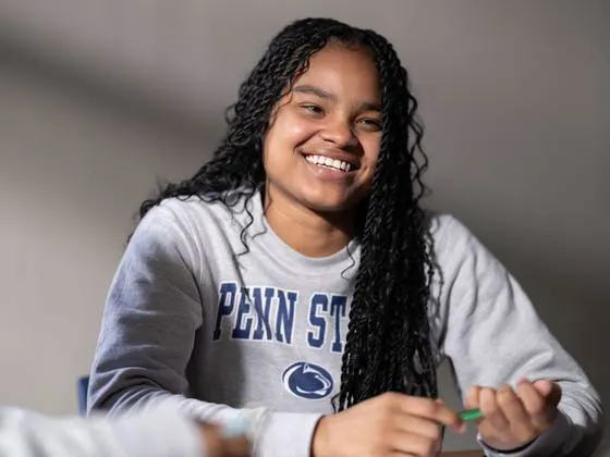 Photo of a smiling student