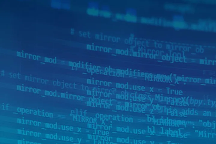 A photo of code on a computer screen