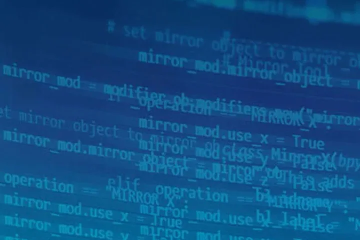 A photo of code on a computer screen