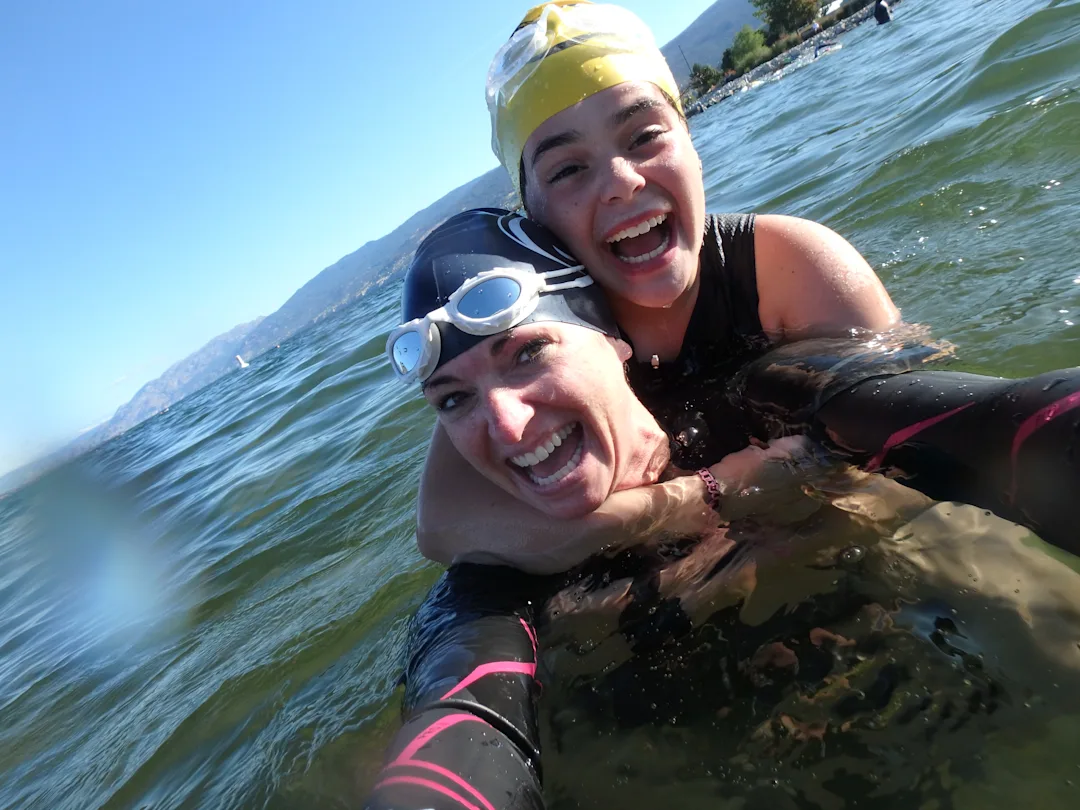 Nancy Rehm and daughter selfie in water