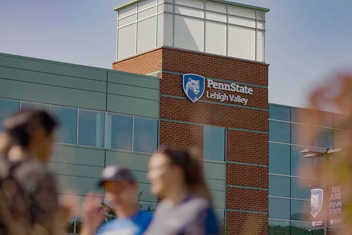 Photo of the exterior of building with the Lehigh Valley mark on the front