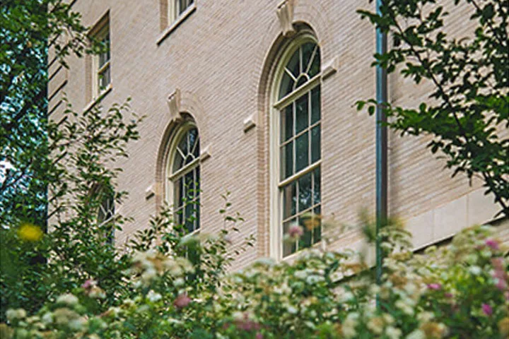 Photo of the windows on the exterior of the Mcallistar Building