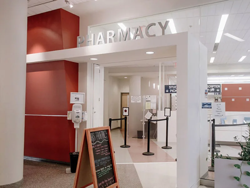 On-campus university pharmacy