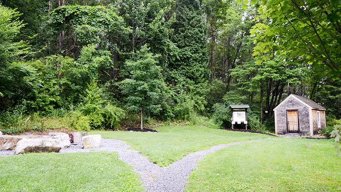Photo of a trailhead at Seminar Forest