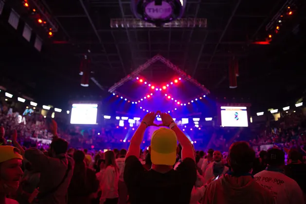 Photo of a crowd shot at THON