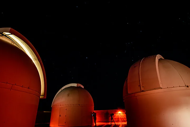 Photo of observatories at night