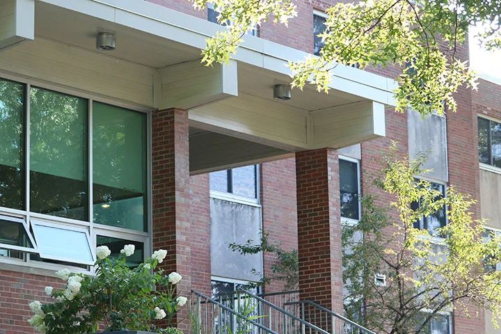Photo of a residence hall exterior