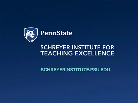 Graphic that says: Schreyer Institute for Teaching Excellence