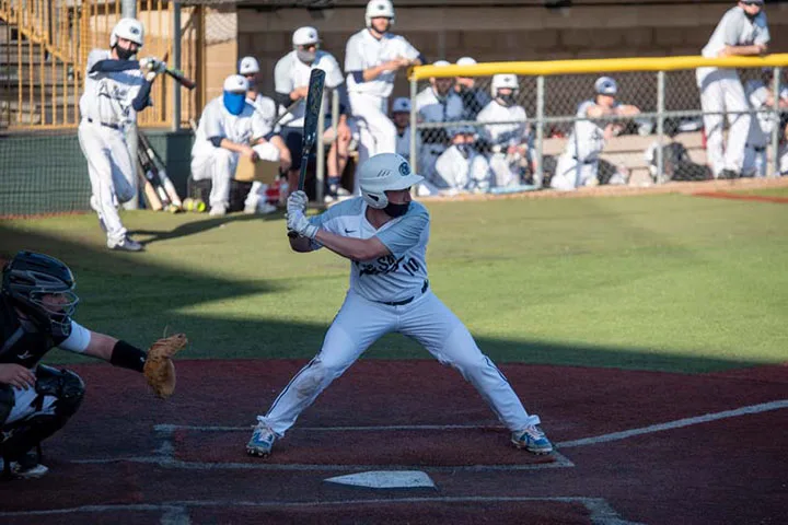 Photo of a Greater Allegheny baseball player batting in a game