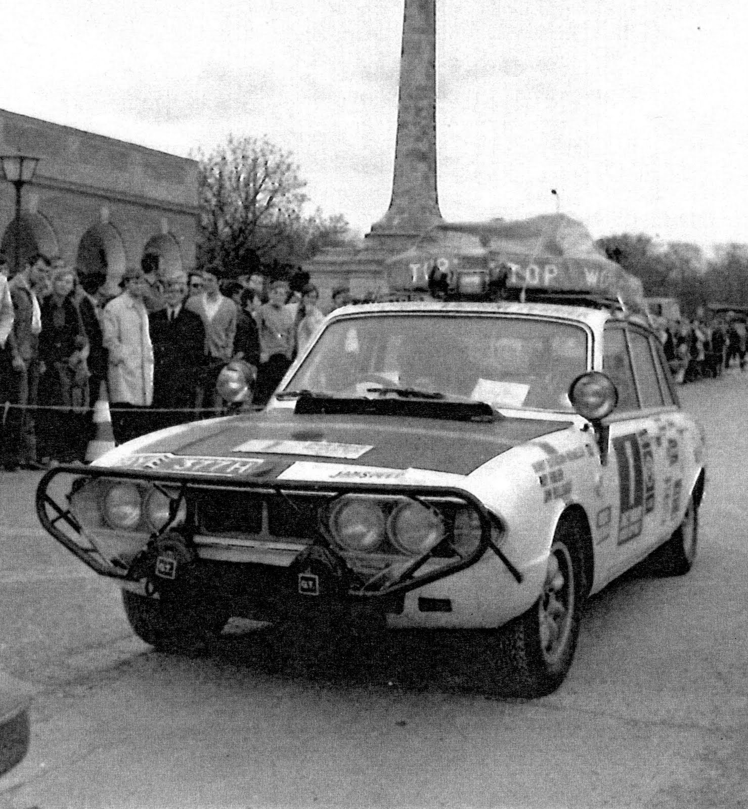Car Number 1 at or near the start of the World Cup Rally 1970 Picture courtesy Ted Taylor Car Number 1 at or near the start of the World Cup Rally 1970 Picture courtesy Ted Taylor