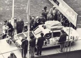 First car on the starting line Wembley 1970 World Cup Rally (Picture courtesy of Roy Fidler) First car on the starting line Wembley 1970 World Cup Rally (Picture courtesy of Roy Fidler)