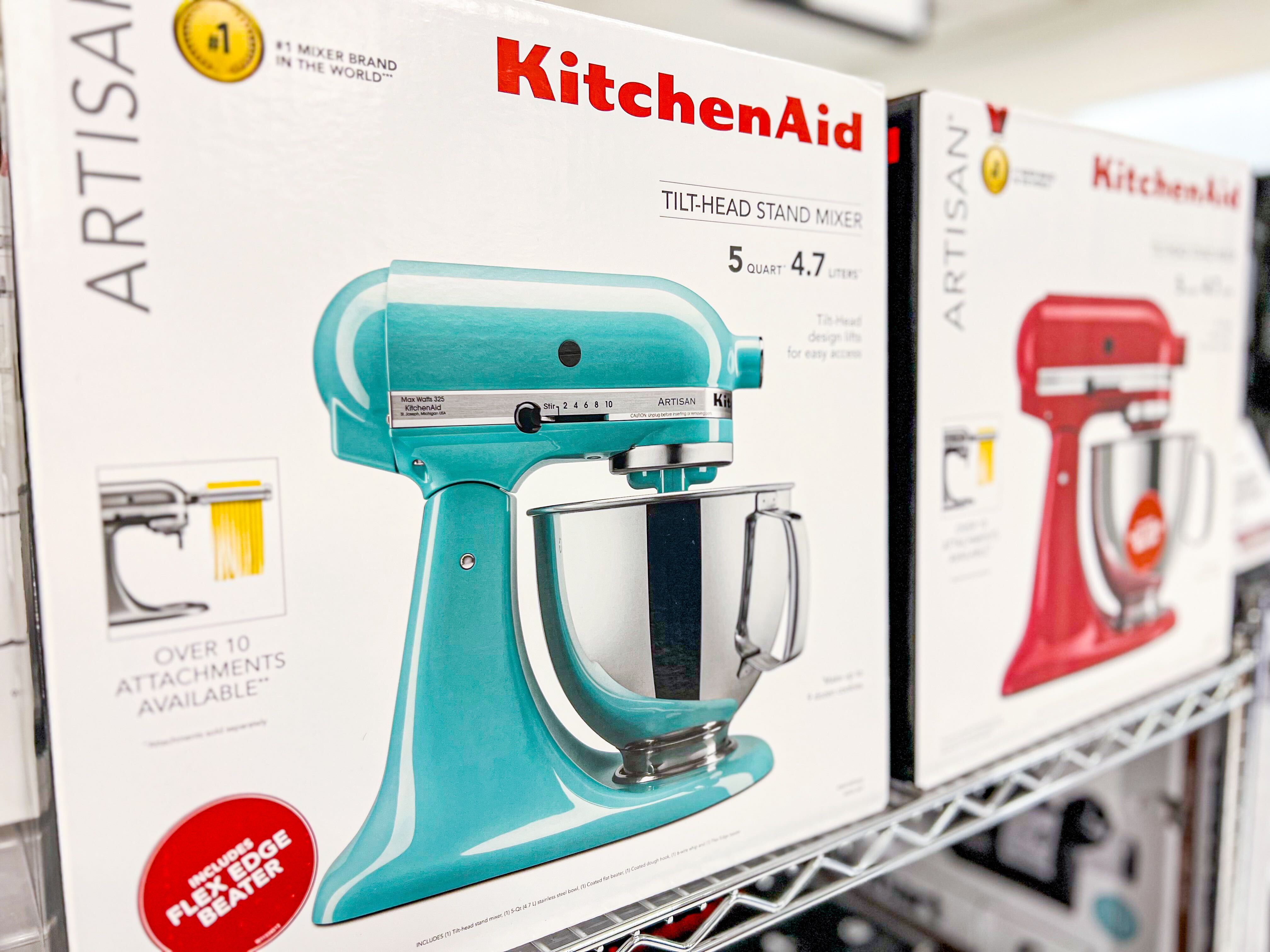 KitchenAid KSM150PSAQ Artisan Aqua Sky Teal 5-Quart Tilt-Head