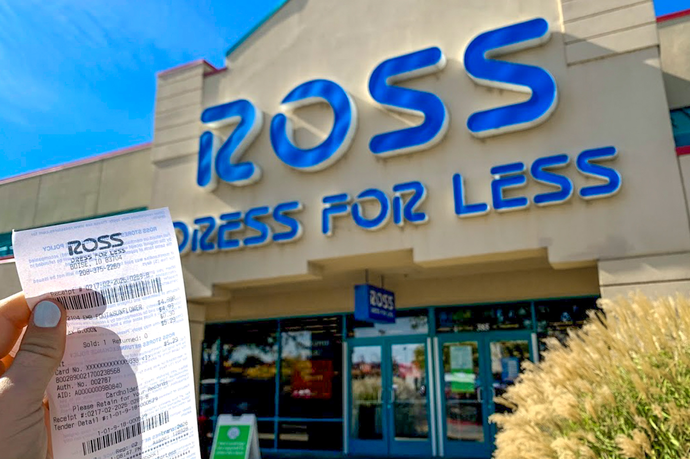 Ross coupons in discount store