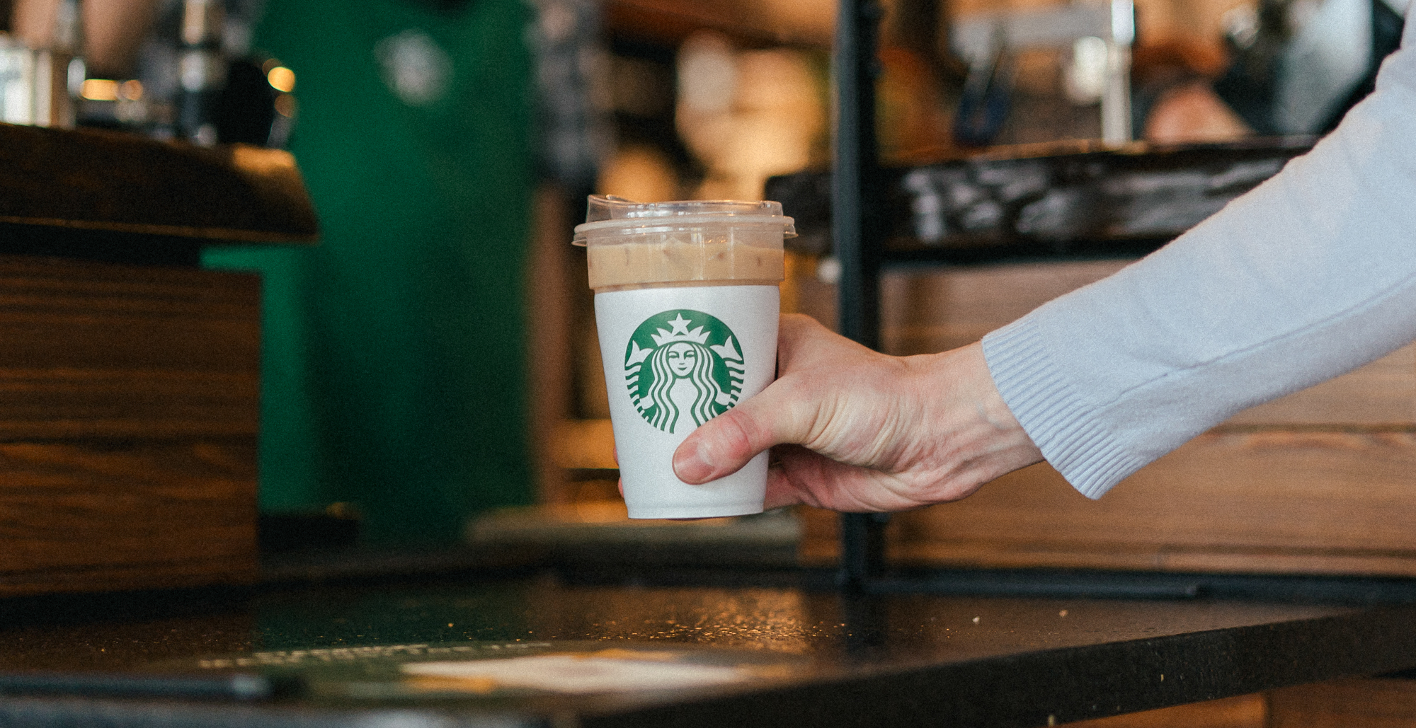 Starbucks glass triangle cup