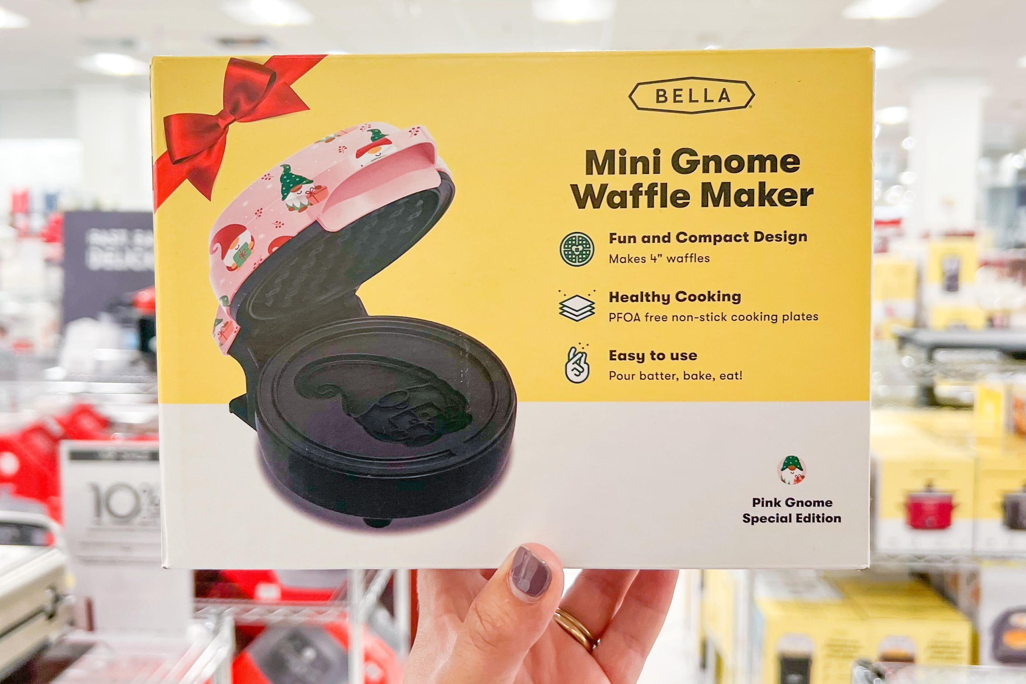 Bella Snowflake Blue Nonstick 4 Mini Waffle Maker - Macy's