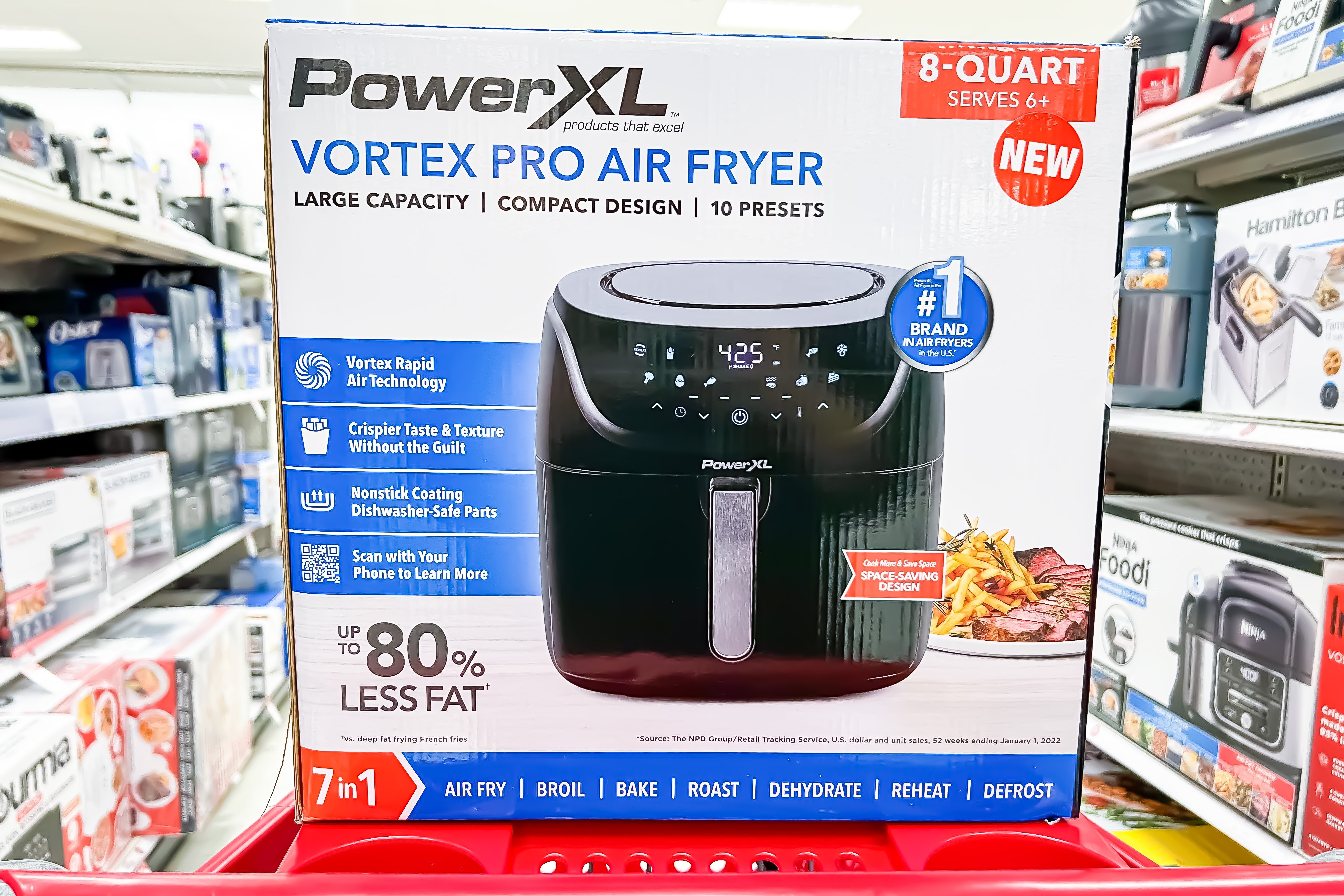 Powerxl Vortex Pro Air Fryer 8qt - Black : Target