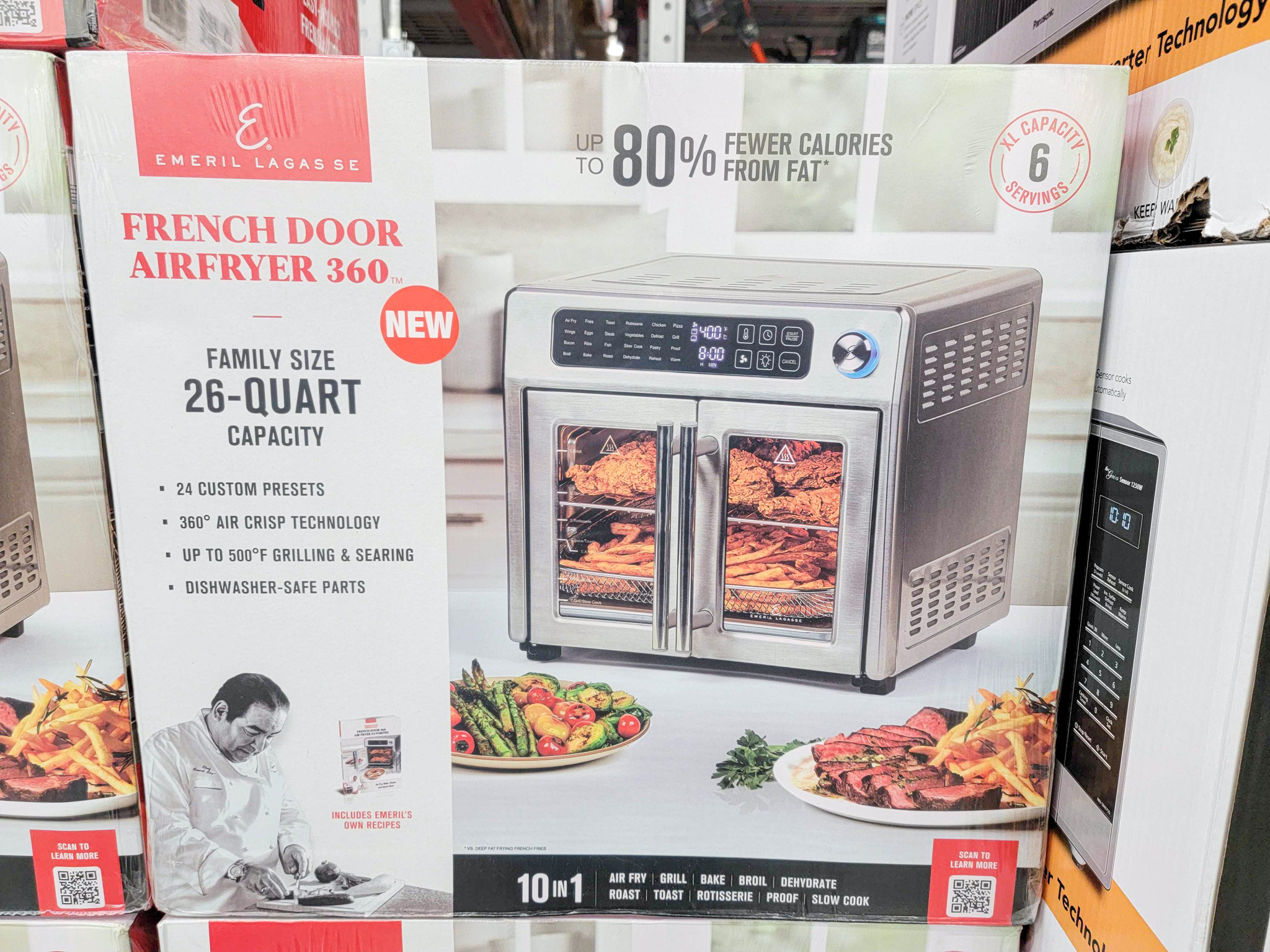 Emeril Lagasse Stainless Steel 10-in-1 French Door AirFryer 360 - Sam's Club
