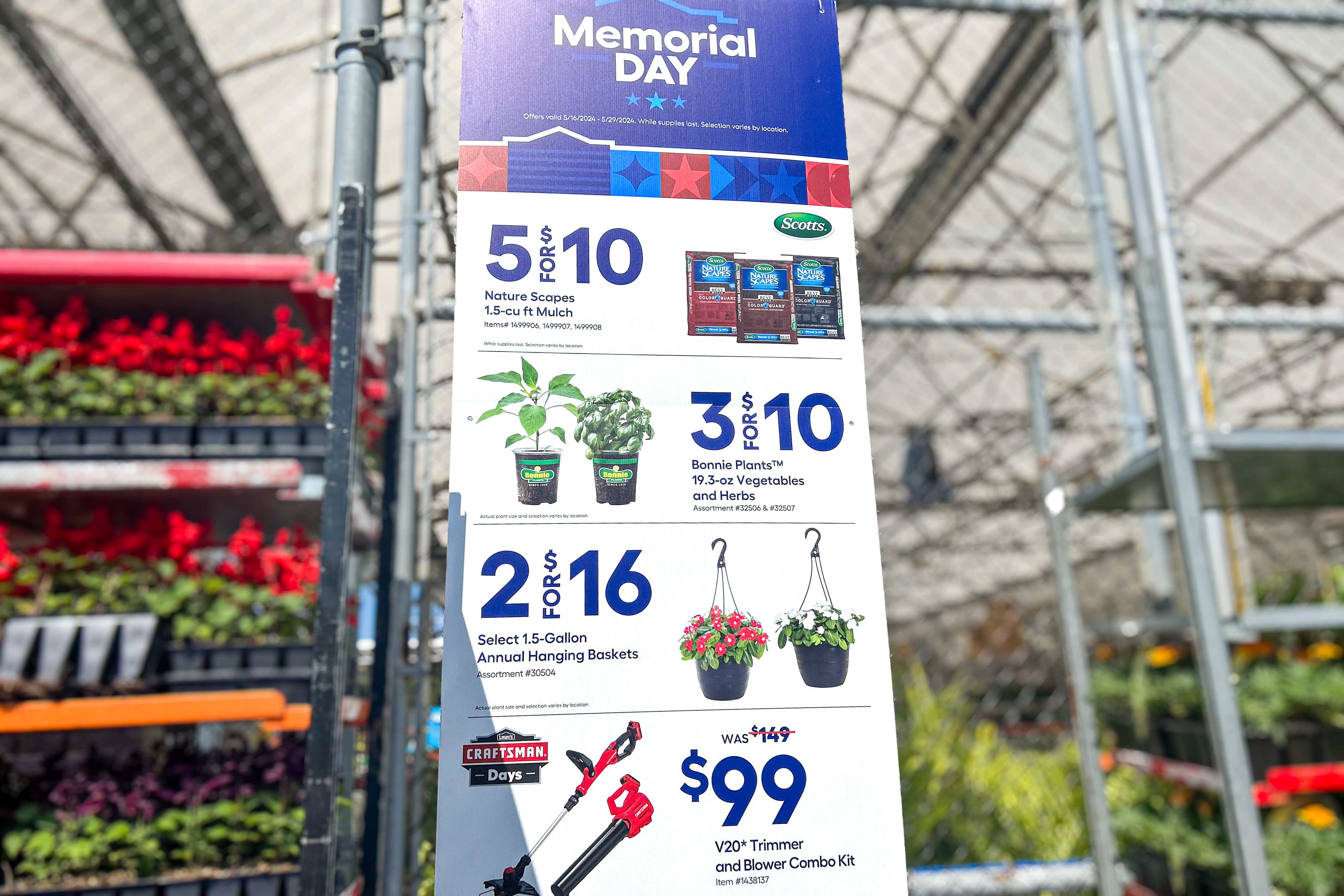 lowes hardware memorial day sale
