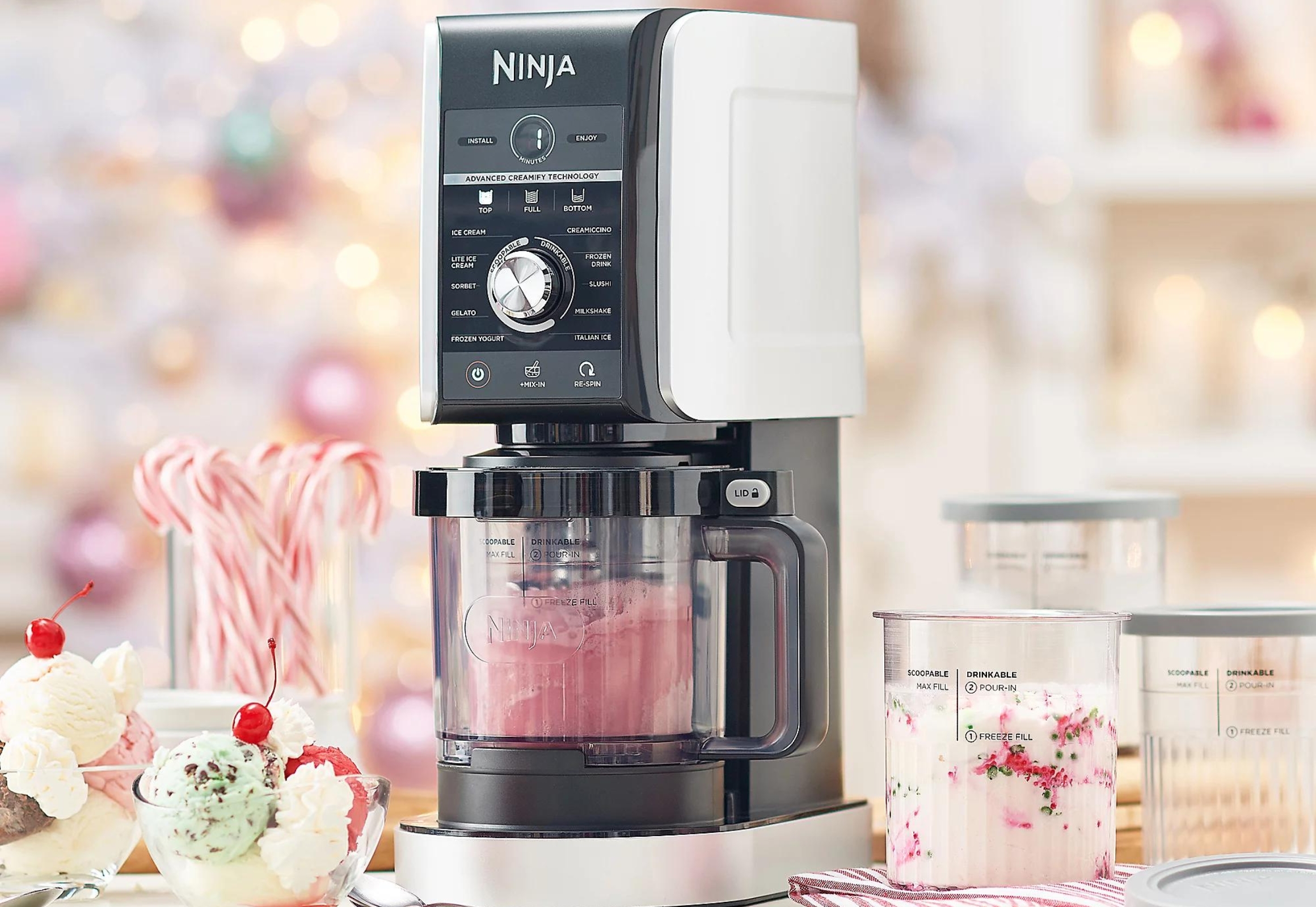 Ninja CREAMi 7-in-1 Frozen Treat Maker w/ Extra Pints on QVC 