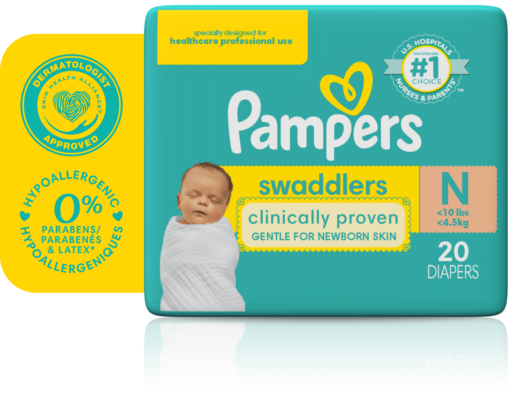 Pampers Swaddlers Newborn 240 Diapers (12 packs of 20)