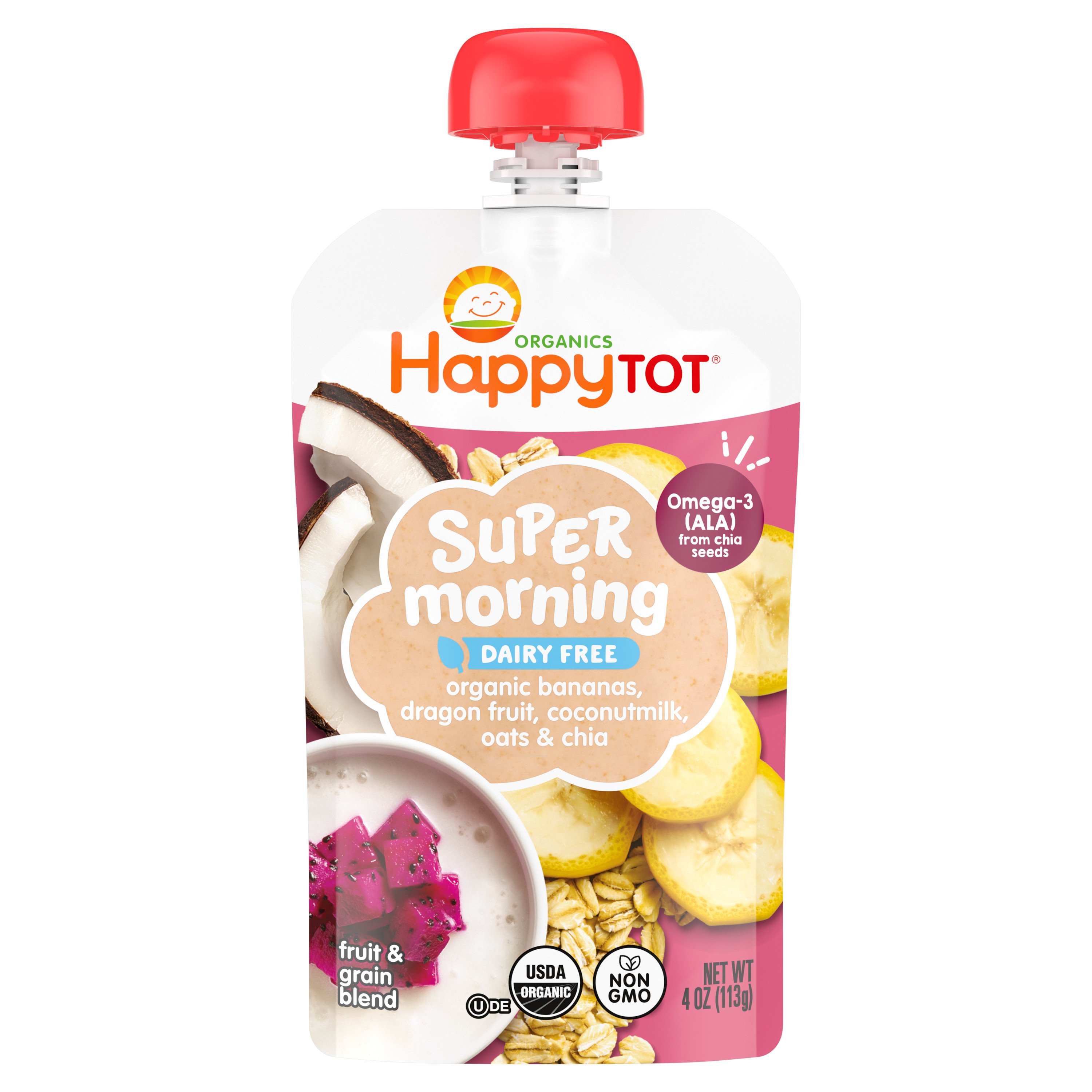 Organic Bananas, Dragonfruit & Coconutmilk Pouches for Toddlers