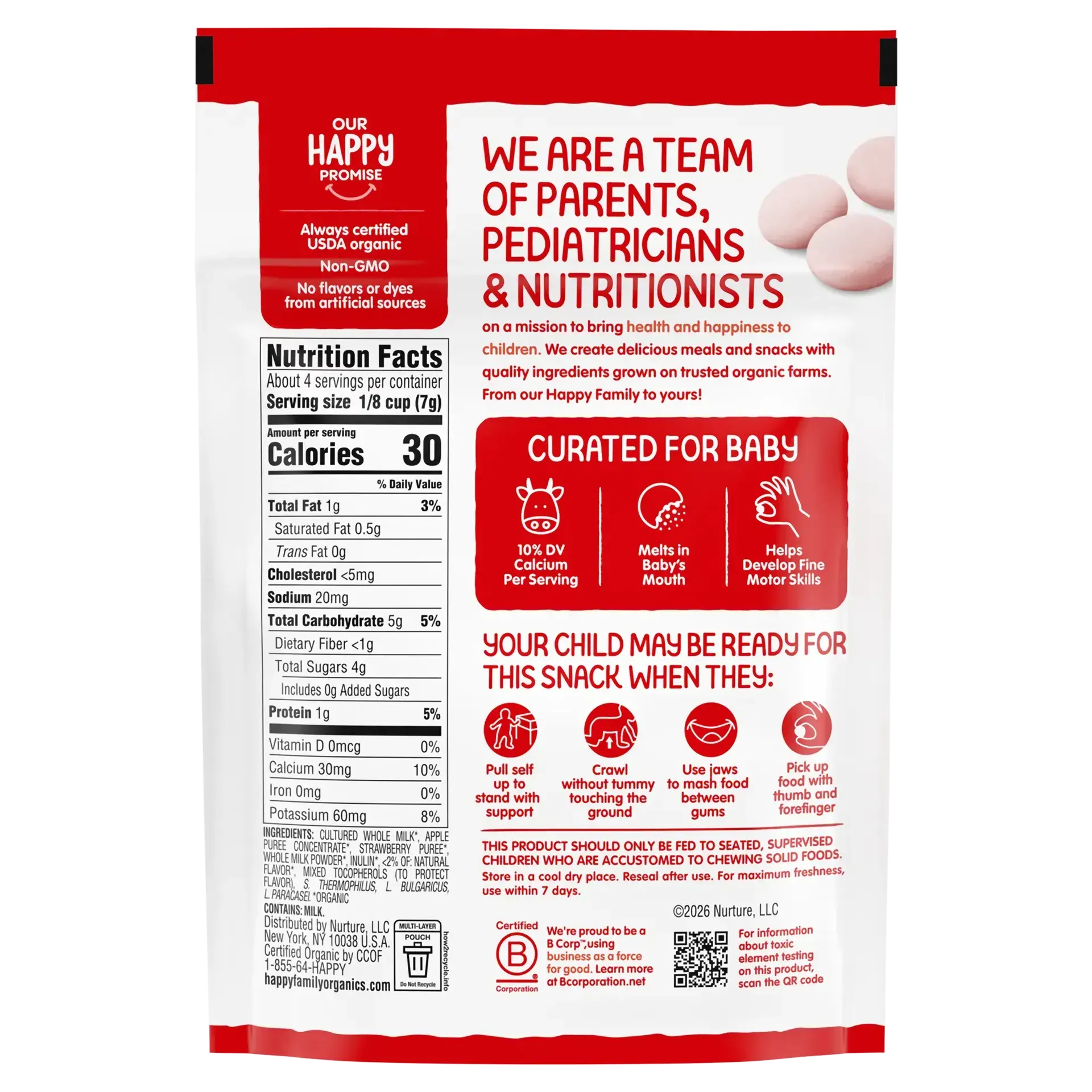 Organic Strawberry Yogis | Happy Baby Organics