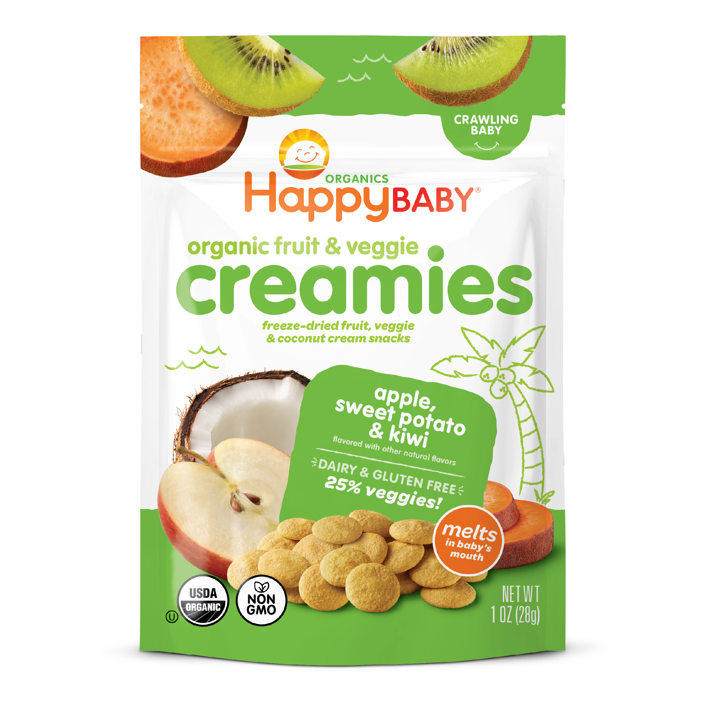 Apple, Sweet Potato & Kiwi Creamies | Happy Baby Organics