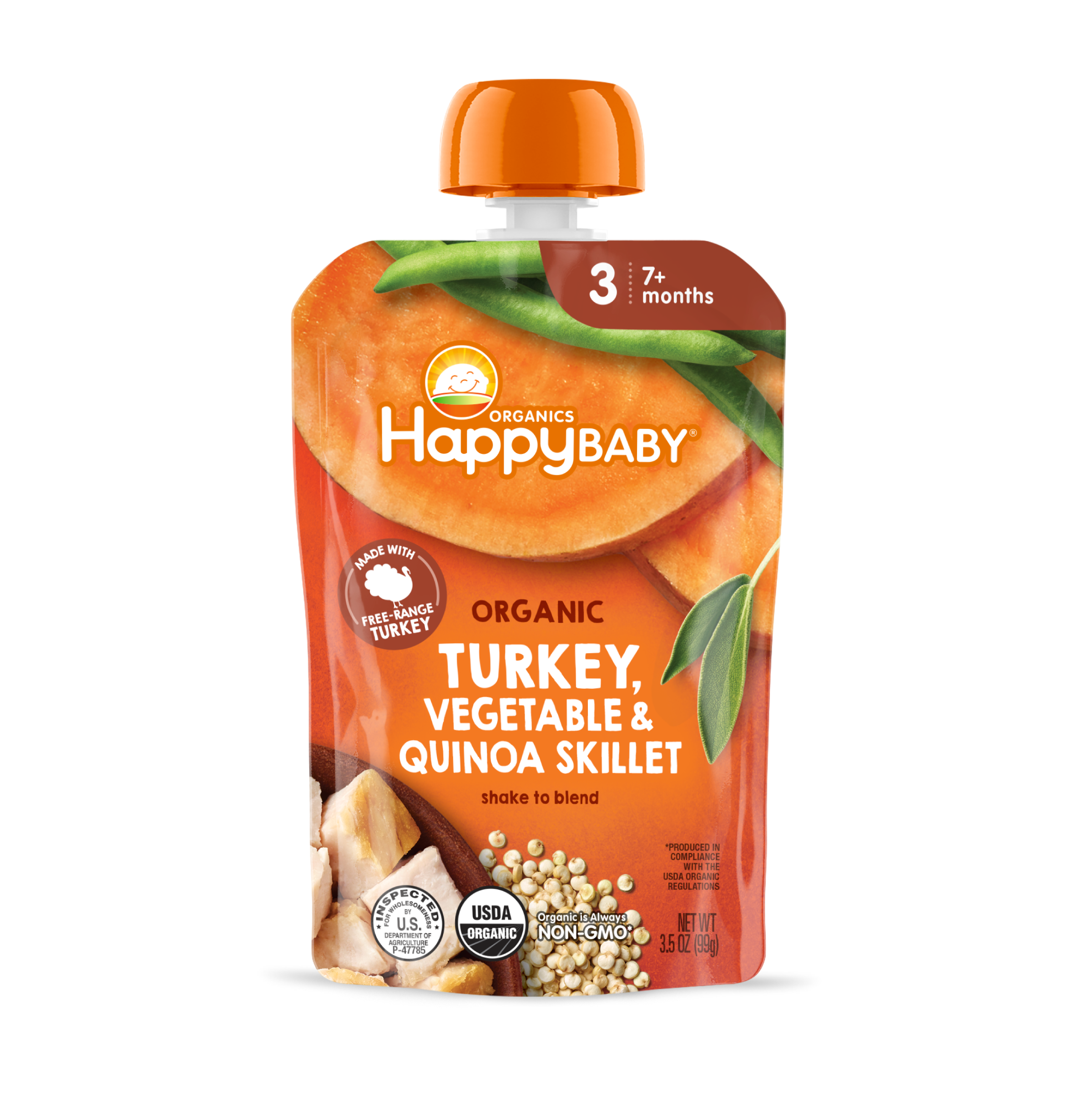 Organic Stage Savory Turkey Puree Pouches Happy Baby Organics