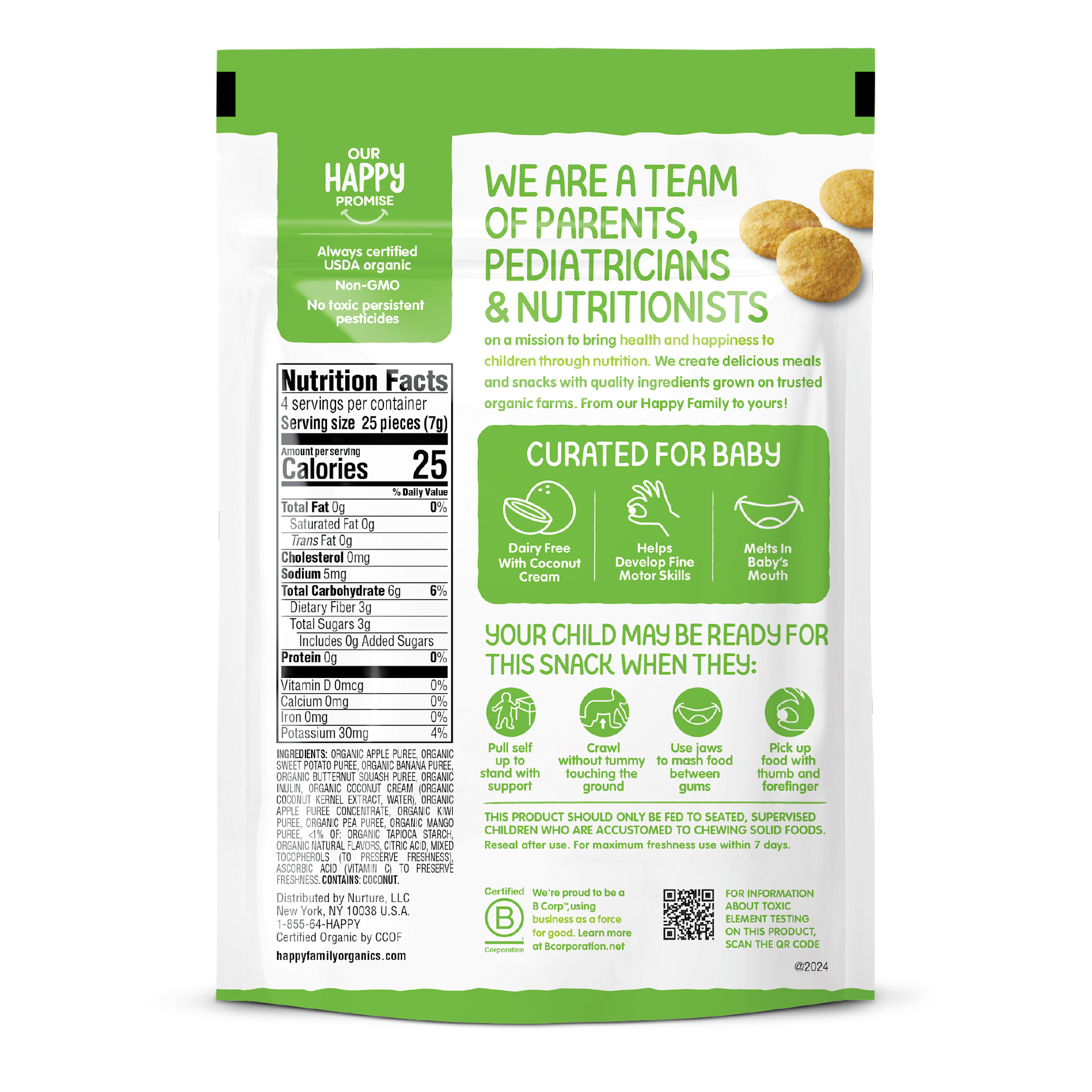 Apple, Sweet Potato & Kiwi Creamies | Happy Baby Organics