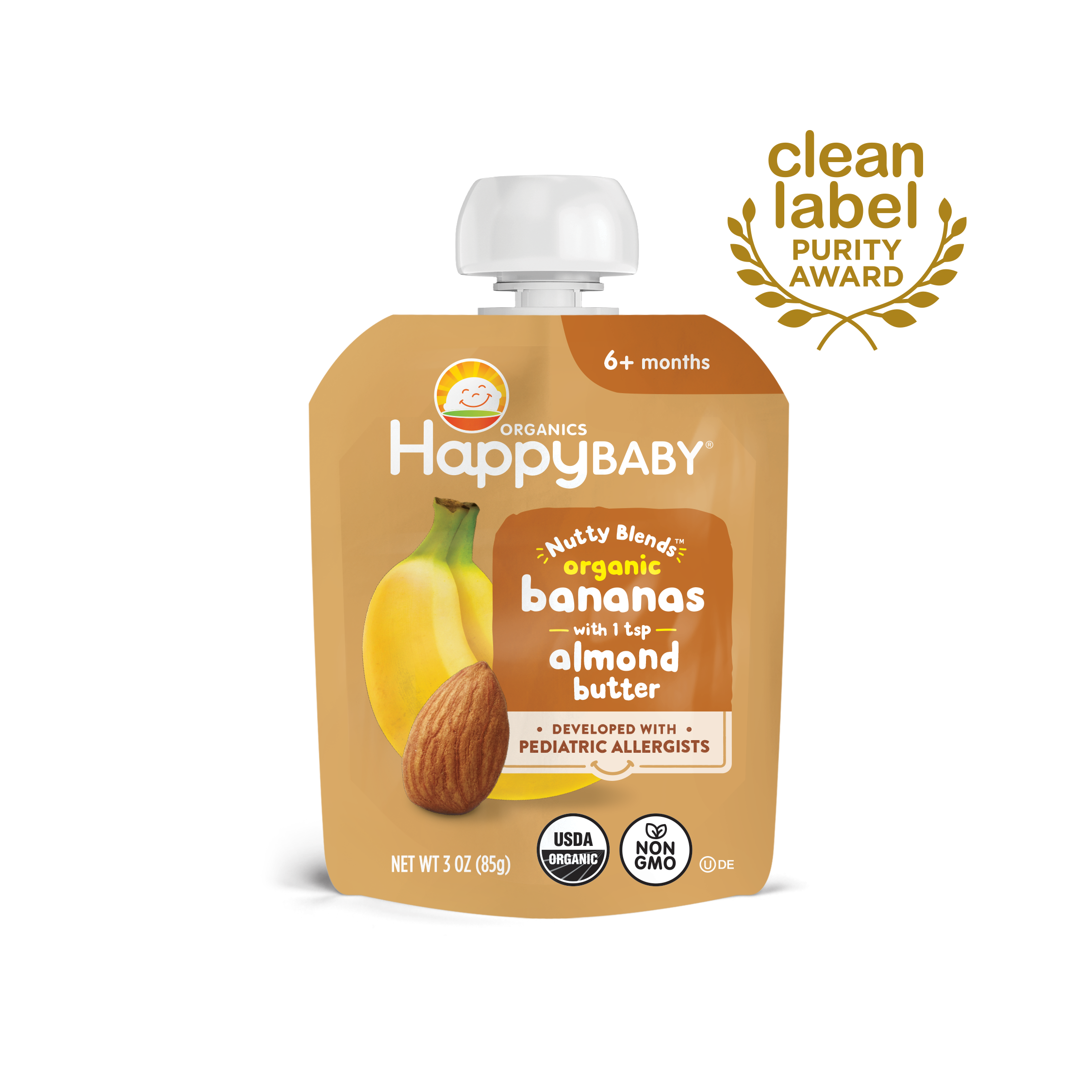 Nutty Blends Banana & Almond Pouches | Happy Baby Organics