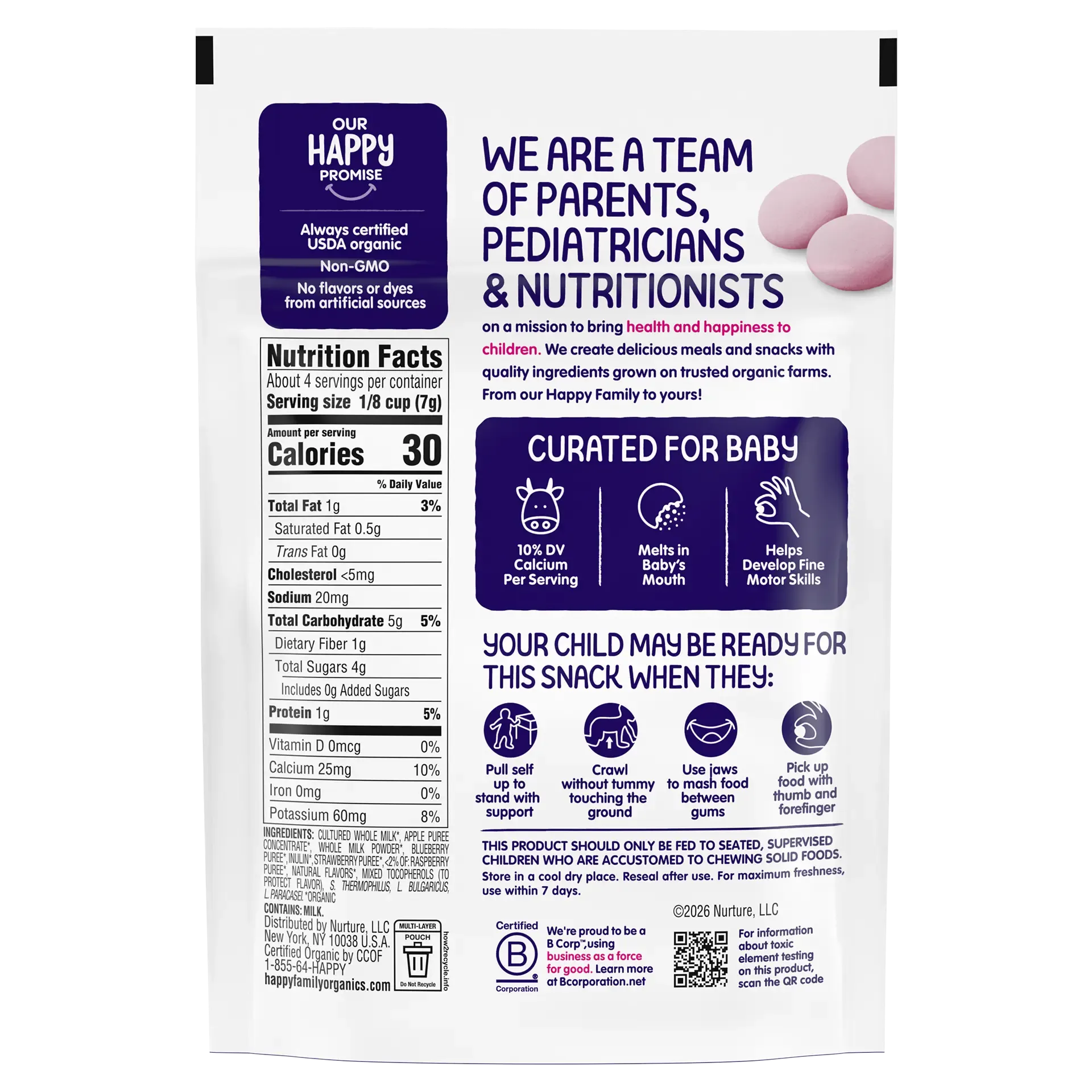 Organic Mixed Berry Yogis | Happy Baby Organics