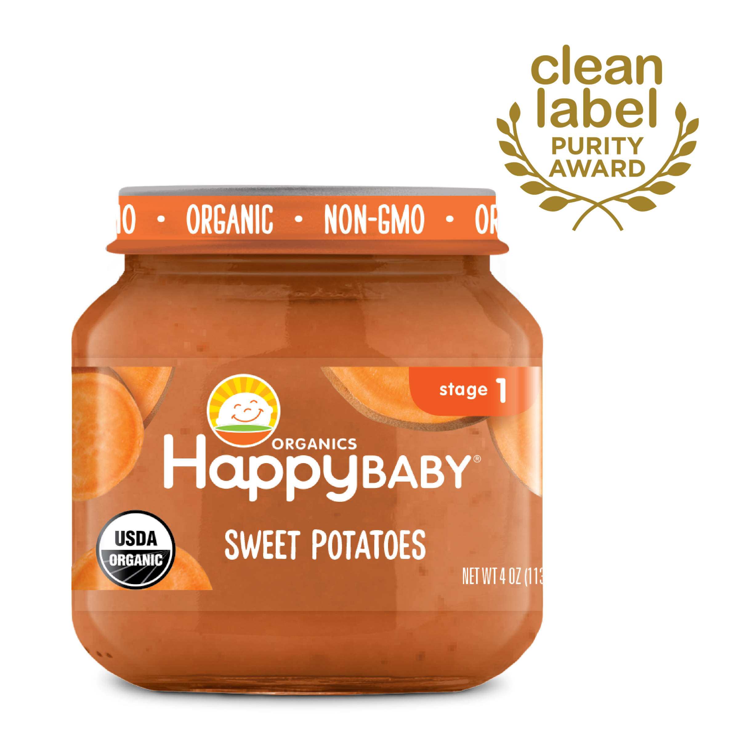 Organic Sweet Potatoes Jar Purees Happy Baby Organics