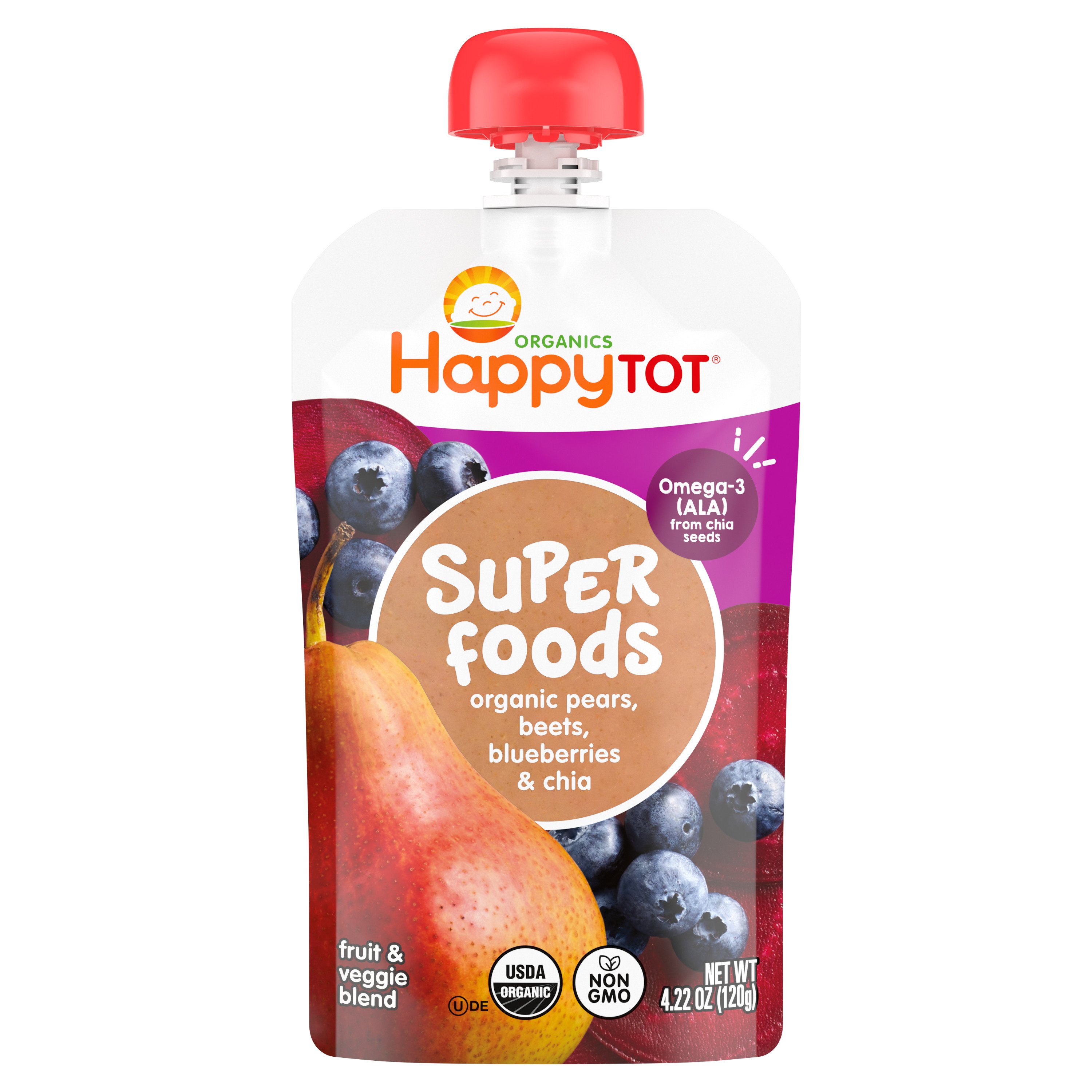Pears, Beets & Blueberries Superfoods | Happy Tot Organics
