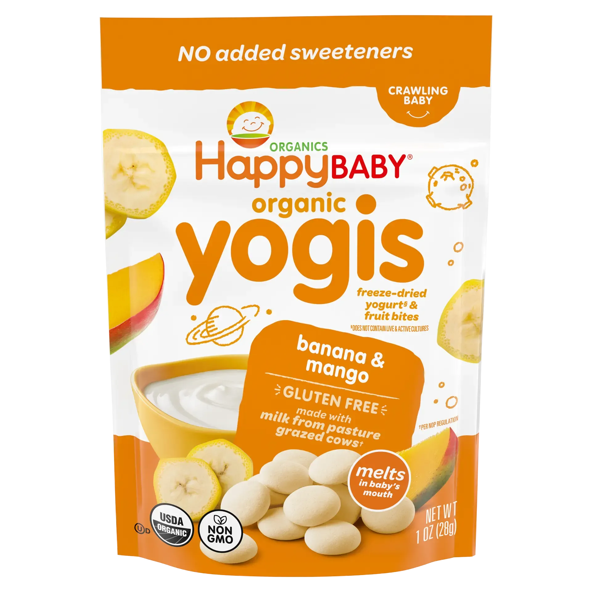 Organic Banana Mango Yogis | Happy Baby Organics