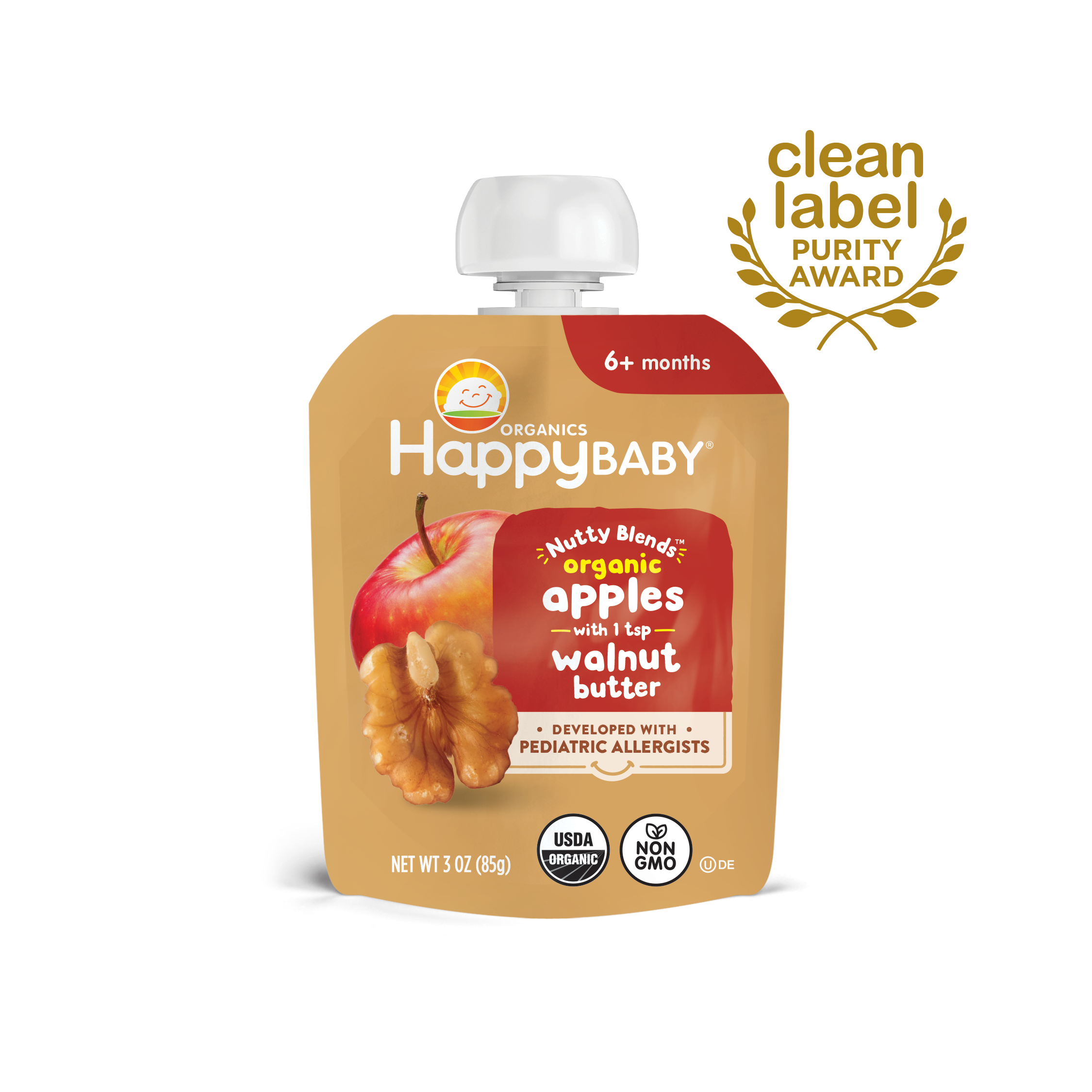 Nutty Blends Apple & Walnut Pouches | Happy Baby Organics