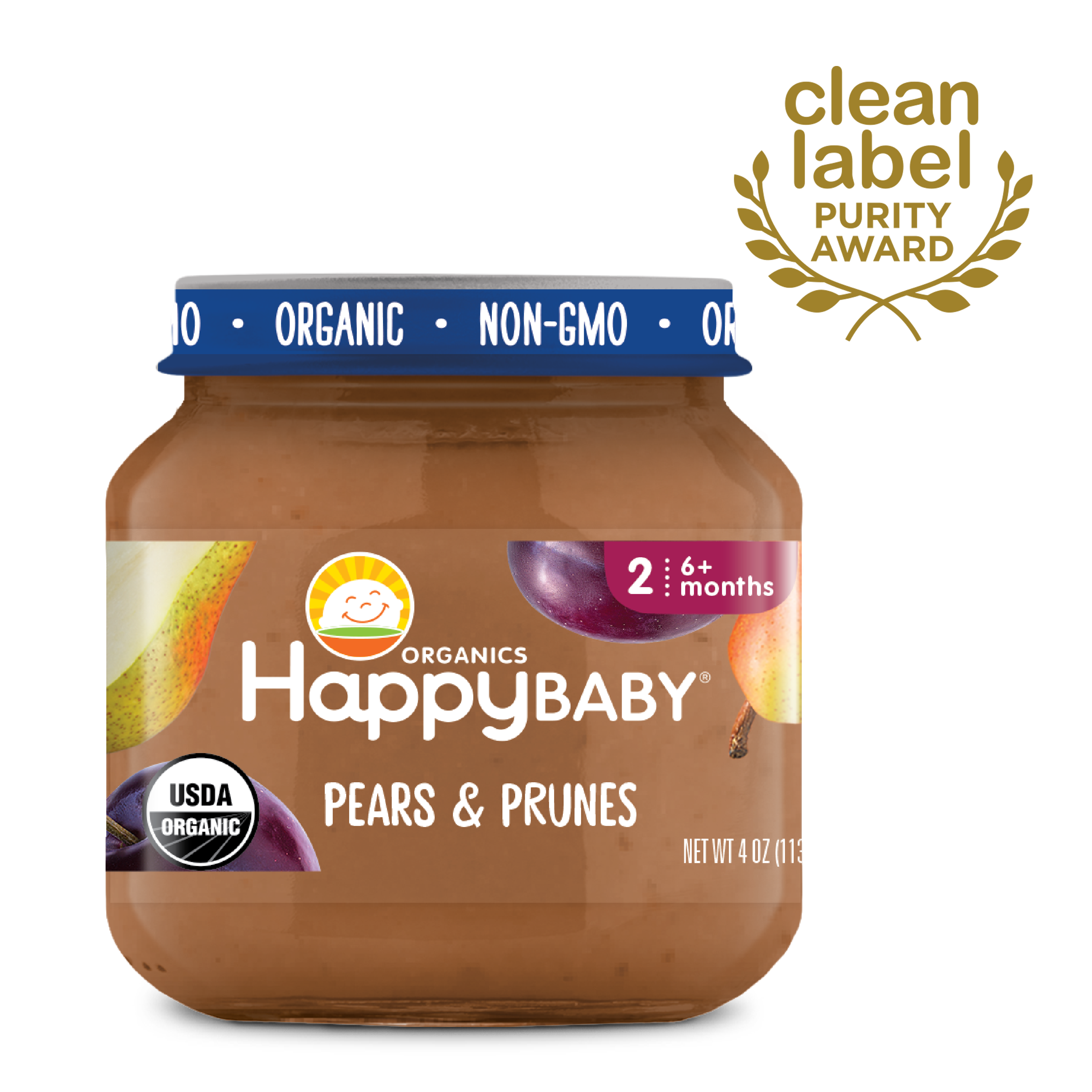 Organic Pears Prunes Jar Purees Happy Baby Organics