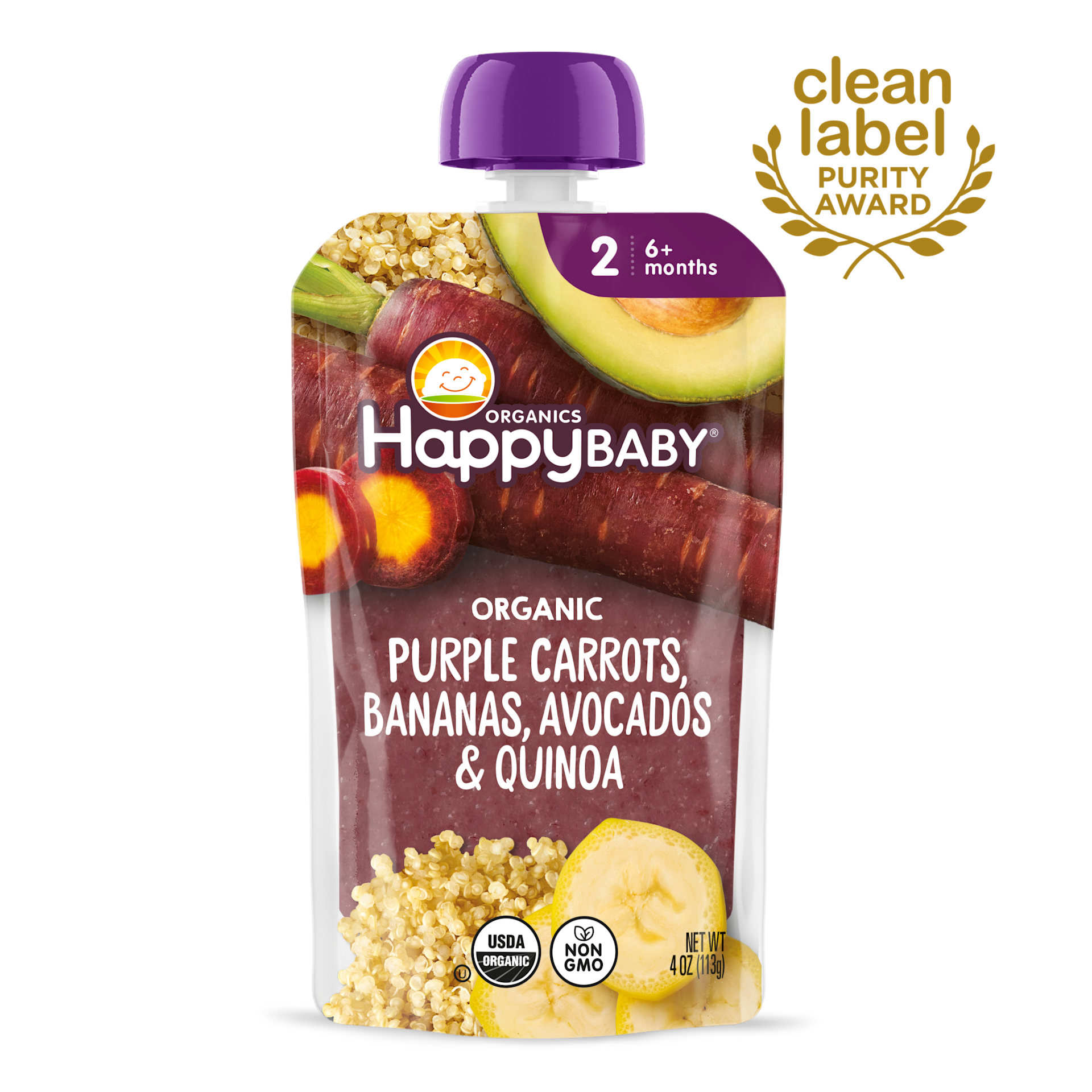 Organic Purple Carrot, Banana, Avocado Quinoa Puree Pouches