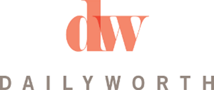 Daily Worth logo in orange and grey