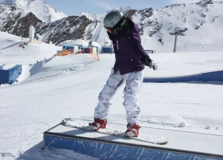 ski slopes snowboarding butter box fun park