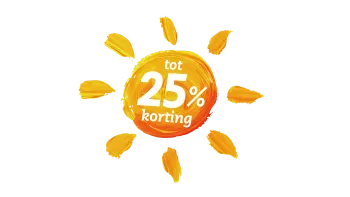 Grote Zomer Opruiming Sticker/Logo met zon