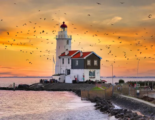 Marken Watch Tower Historic Water Birds