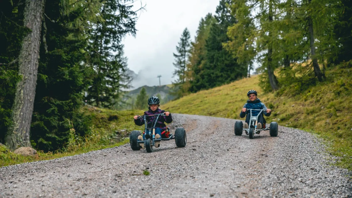 Austria Nassfeld mountain cart family