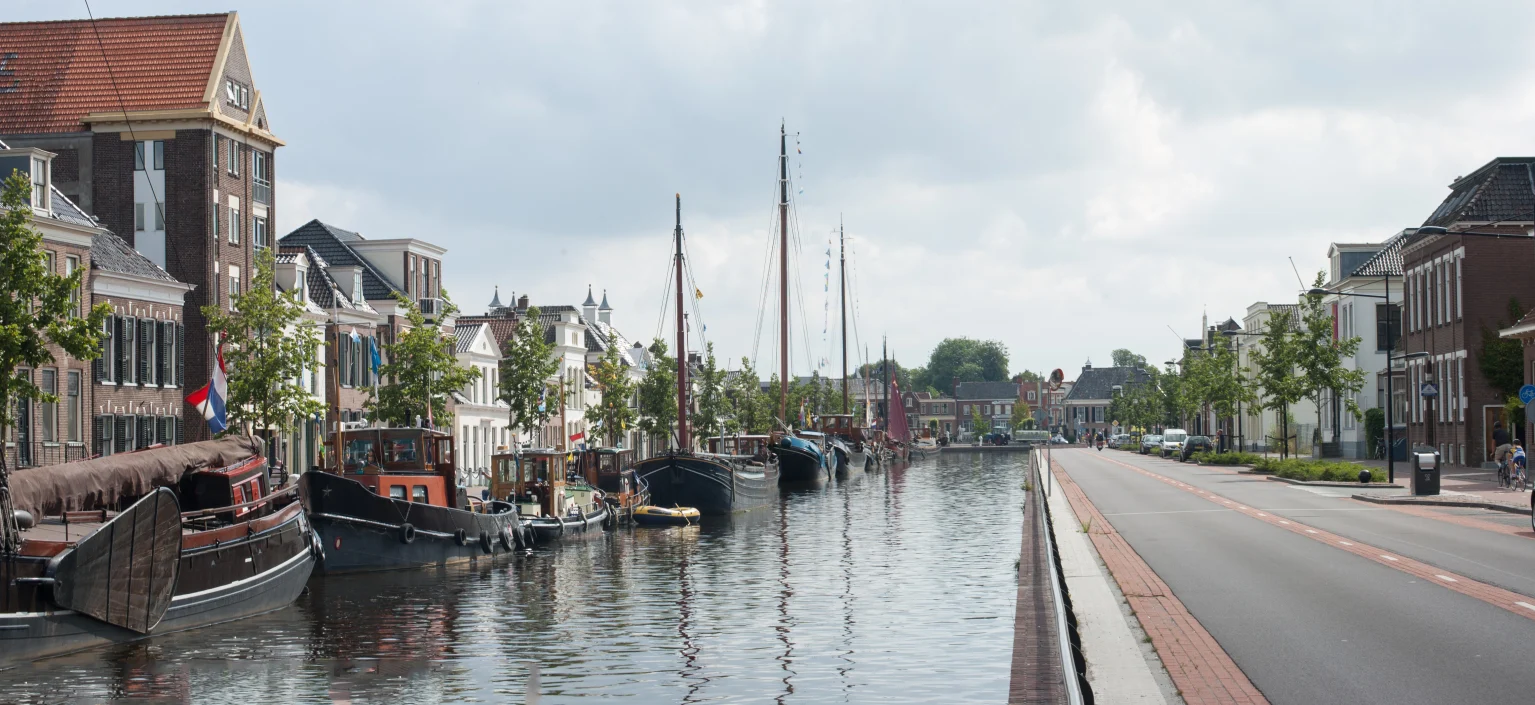 Assen Drenthe Water Boats Road Historic Buildings