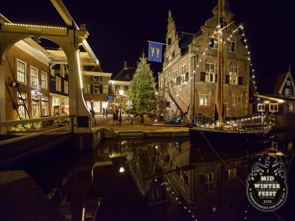 Midwinterfeest Graft-De Rijp Water Christmas Lights Boat