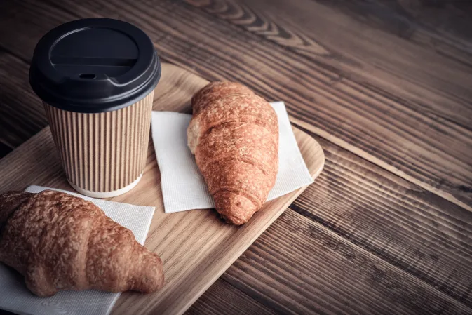 Croissant and coffee